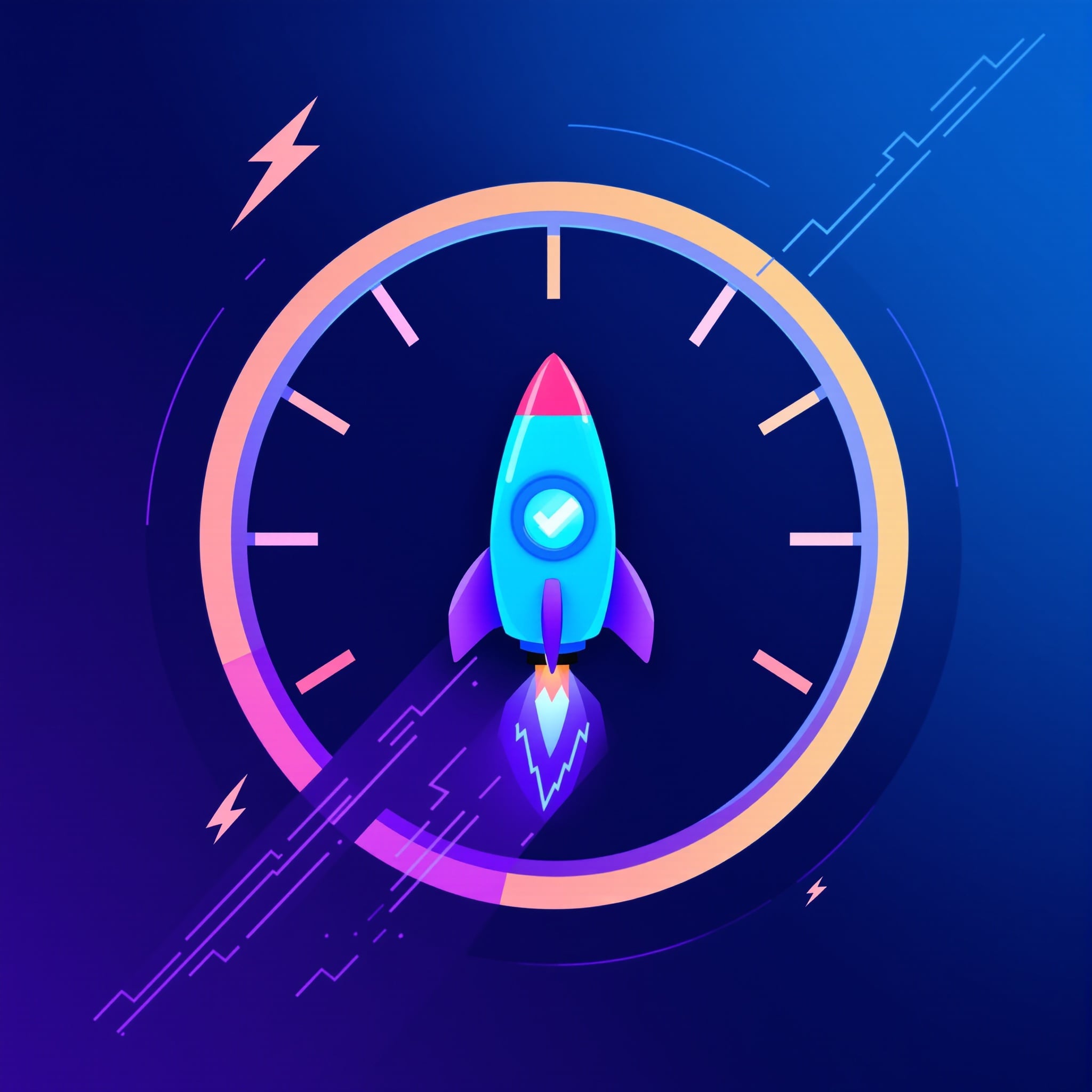 Ilustración de velocidad web y optimización